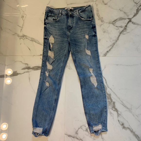 ZARA - SKINNY JEAN (DISTRESSED) - Size US 4 - Picture 3 of 5